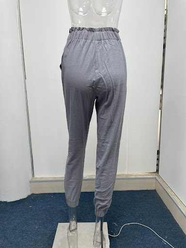 Title 20, New Casual Pants with Ruffled Elastic Belt, Hig...