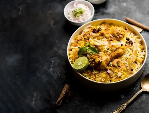 Chicken Dum Biryani With Raita