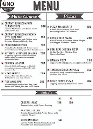 Uno Bistro menu 2