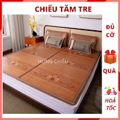 Chiếu Trúc Tăm Vân Gỗ Tre In Hoa Tây Bắc, Cao Bằng Mùa Hè Mát Lạnh Đủ Cỡ 80Cm 1M2 1M6 1M8 2M2