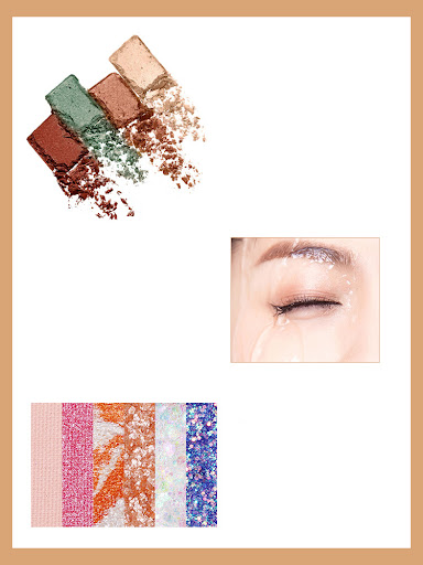 Title 3, Matte Glitter Pearlescent Net Red Eyeshadow Pal...