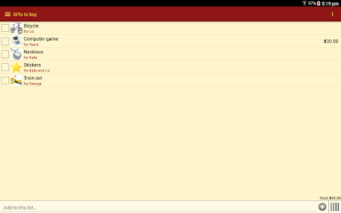Gift List screenshot 10