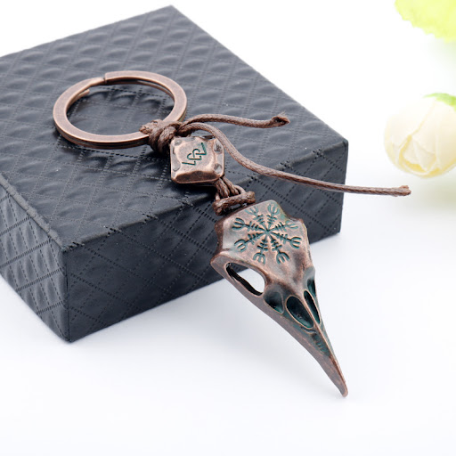 Title 2, Retro Norse Mythology Viking Crow Skull Unique ...