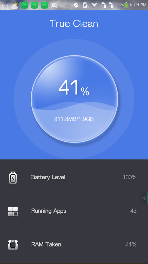 Android application True Clean screenshort