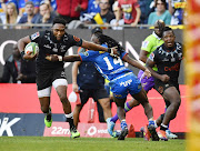 Lukhanyo Am of The Sharks scores a try during the Super Rugby match between DHL Stormers and Cell C Sharks at DHL Newlands on June 15, 2019 in Cape Town, South Africa. 