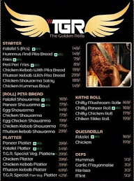 The Golden Rolls menu 1