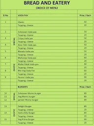 Bread & Eatery menu 2