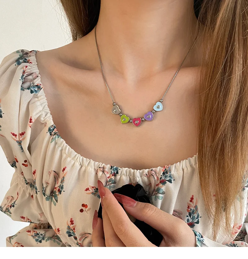 Title 9, Collier huile coloré, collier damour pour fill...