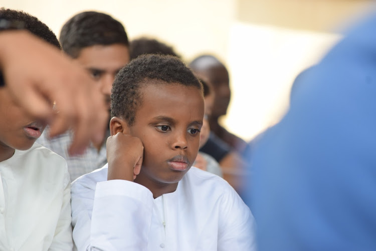 Muslim Faithfuls engage in prayers two weeks into Ramadhan at the Rabita mosque in Westlands, Nairobi.