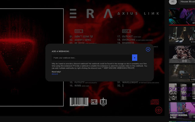 Share youtube with discord chrome extension