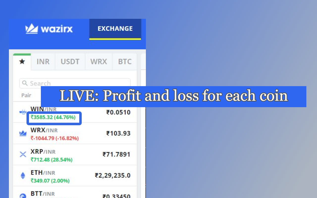 MrX - WazirX Portfolio Enhancer Preview image 5