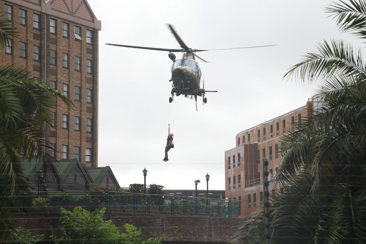 A helicopter was dispatched to rescue people in Centurion