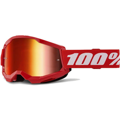 100% Strata 2 Goggles - Red/Mirror Red