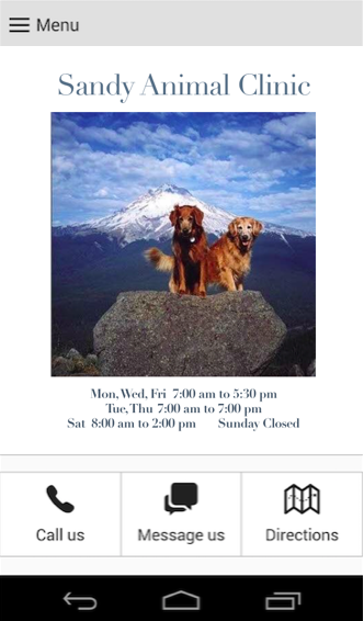 Android application Sandy Vet screenshort