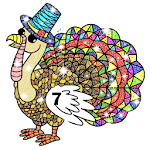 Cover Image of Download Adult Thanks Giving Glitter Color By Number Book 1.0 APK