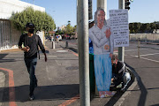 Clinton Osbourn created a life-size portrait of activist and sex worker Robyn Montsumi, who died in police custody at the Mowbray police station.
