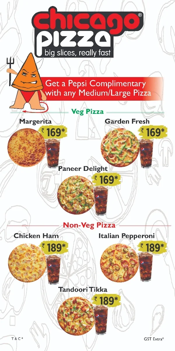 Chicago Pizza menu 