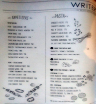 Writers Cafe menu 3