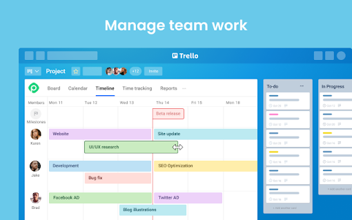 Calendar, Timeline, Time Tracking for Trello