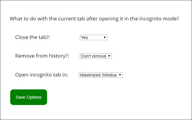 Go Incognito Chrome Extension Image 2