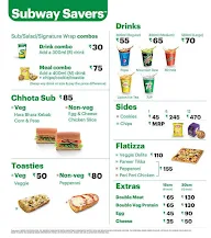 Subway menu 6