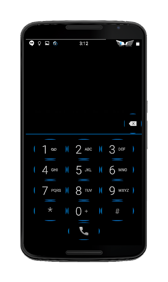 Blak Azurro  CM12 Theme - screenshot