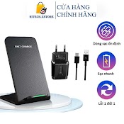 Sạc Không Dây Kiêm Giá Đỡ Điện Thoại 15W Tương Thích Ios Android Đế Sạc Không Dây Nhanh Chuẩn Qi Cao Cấp Có Đèn Báo