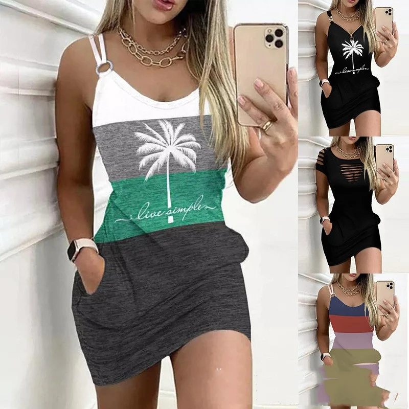 Gekleurde Mini Jurk met Zakken voor Dames. Comfort en stijl gecombineerd voor de zomer. Deze praktische jurk is ideaal voor een casual look met een moderne twist.