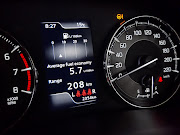 Our Baleno's average consumption over the past 175km.