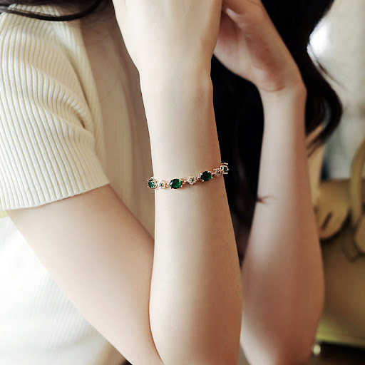 Title 3, Zircon Exquisite Bracelet Net Red Temperament D...