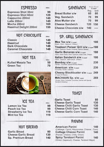 Machaan Cafe menu 