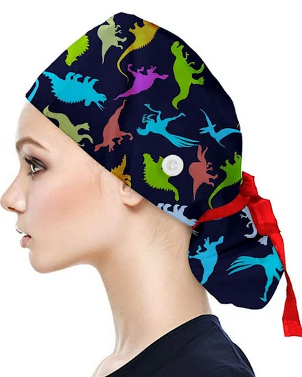 Women Silk Satin Doctor Nurse Chef Cap Head Cover Satin T... - 1