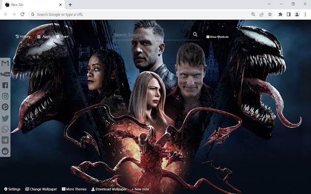 Venom Let There Be Carnage Wallpaper chrome extension