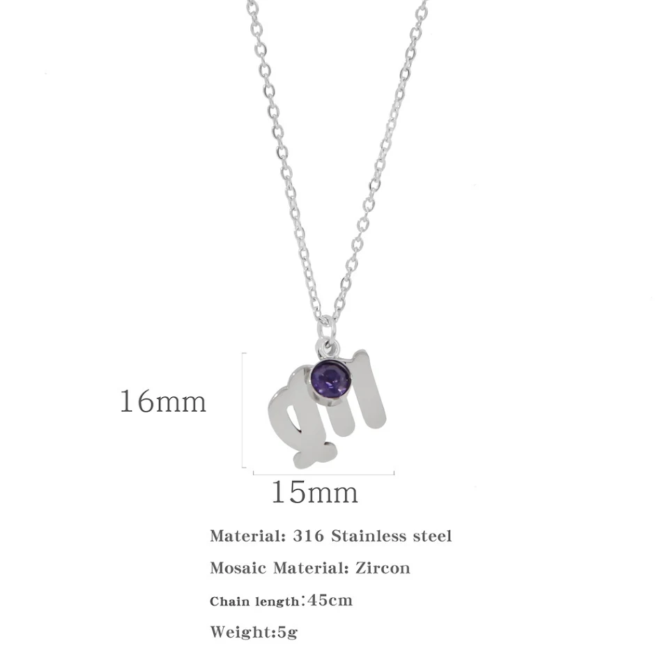Colar de aço inoxidável com adorno de zircônia, brilho duradouro. Elegância para mulheres, ideal para ocasiões especiais e uso diário.