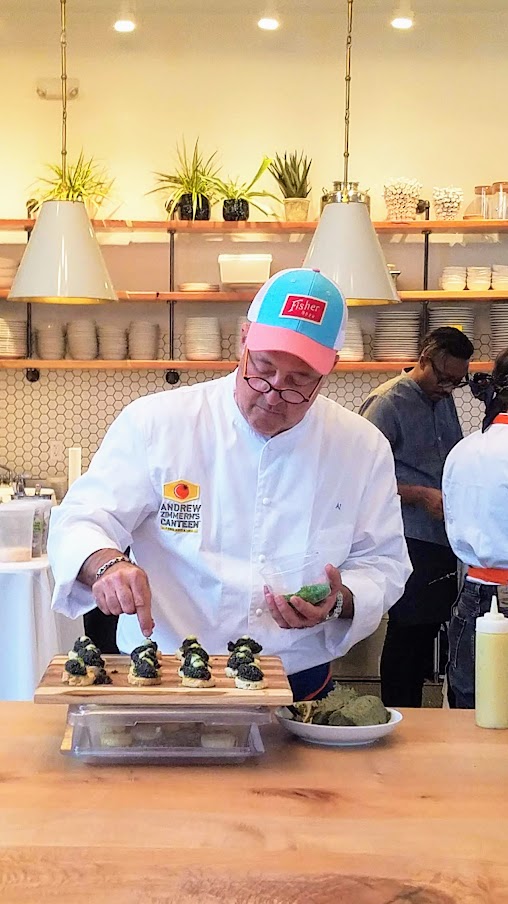 Zero Proof Dinner for Feast 2018 Dinner Series, Caviar Brioche Toasts with Seaweed Butter and Lemon by Andrew Zimmern