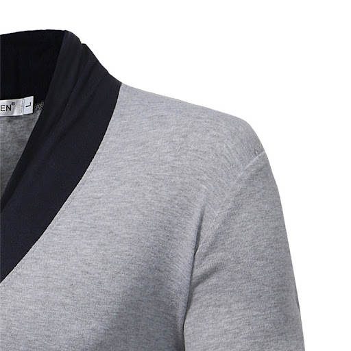 Title 6, Mens Fashion V-neck Color Block Sweater Jacket...
