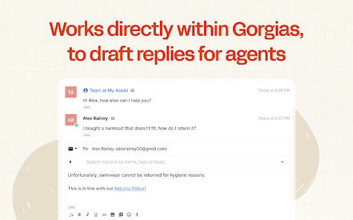 AI Customer Support Copilot for Intercom, Zendesk, Gorgias, Freshdesk Preview 5
