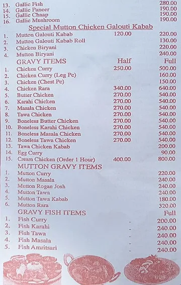 Grover Da Dhaba menu 