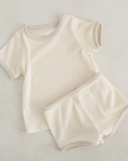 2pcs Summer New Baby Short Sleeve Clothes Set Infant Boy ... - 2