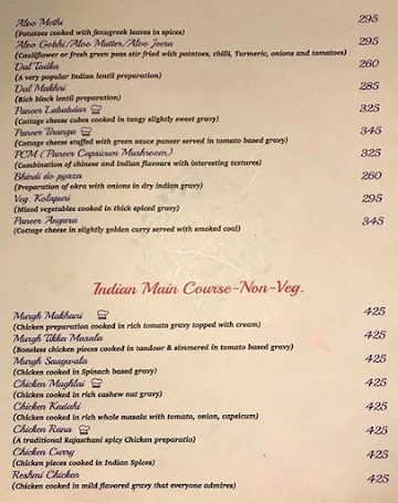 Inder Prakash - Fateh Restaurant menu 