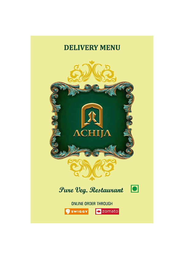 Achija menu 