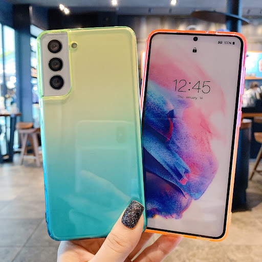 Title 6, Gradient Straight Edge Color Silicone Phone Cas...