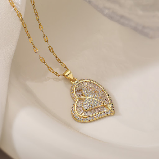 Title 6, Womens Fashion Copper Plated Real Gold Heart-s...