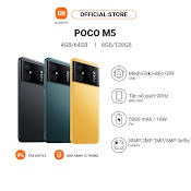 [Elxiaomi200 - 3% Đơn 2Tr] Điện Thoại Xiaomi Poco M5 4Gb+64Gb/6Gb+128Gb | Pin 5000Mah | Mtk G99