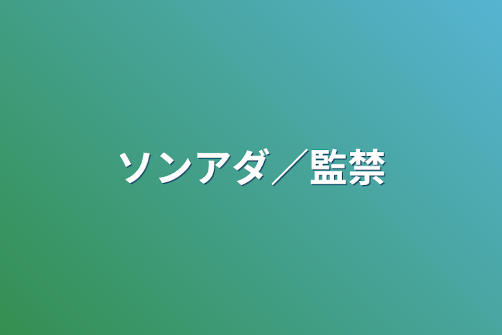 「ソンアダ／監禁」のメインビジュアル