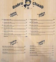 Gabru Di Chaap menu 1