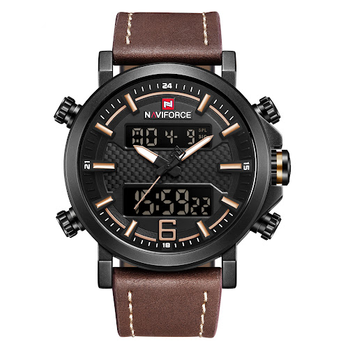 Title 3, Naviforce Lingxiang 9135 Mens Watch Quartz Ele...