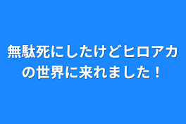 無駄死にしたけどヒロアカの世界に来れました！