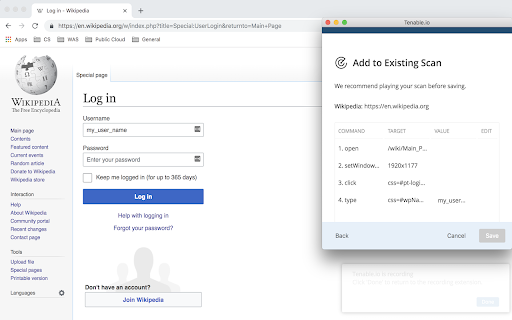 Tenable.io Web Application Scanning