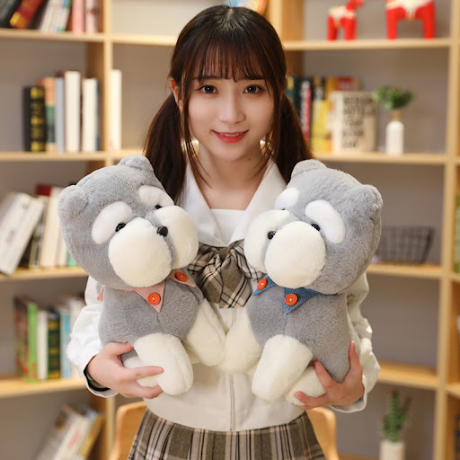 Title 9, Adorable and cuddly Schnauzer dog plush toy. A ...